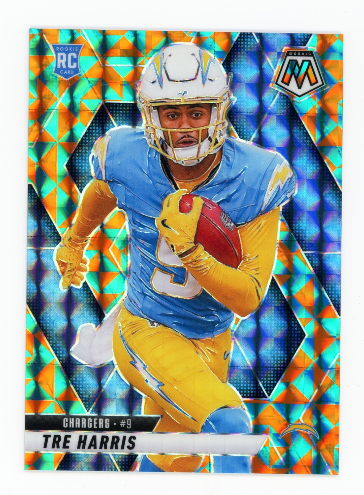2025 Panini Mosaic Tre Harris Rookies Tessellation Prizm /15 #326 RC Chargers