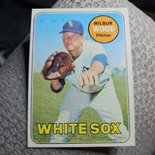 1969 Topps Baseball Card Wilbur Wood Chicago White Sox #123 EX+