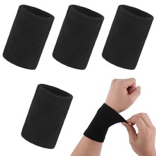 Wrist Compression Sleeve Nylon Wristbands Brace Support Sport Wrap 2 Pairs