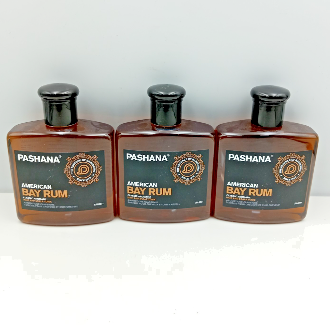 3x Pashana American Bay Rum Hair Tonic 250ml Barber Shop Scalp Lotion