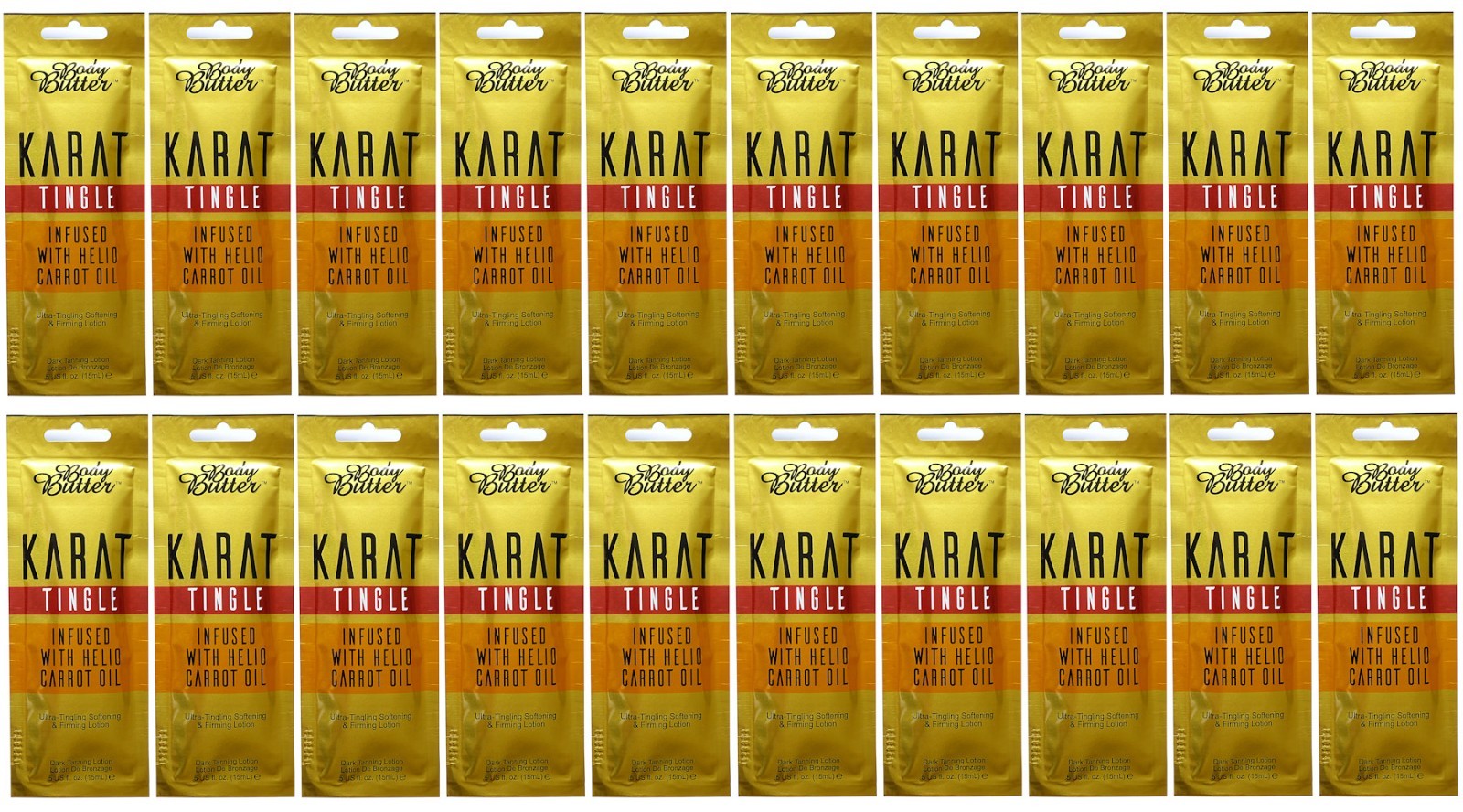 Body Butter KARAT TINGLE Hot Tanning Butter Bulk Buy 20X Sachet Deal Great Value