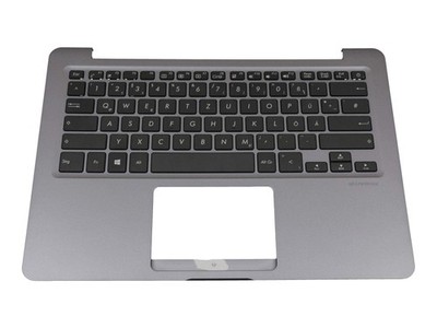 ASUS 13N1-3ZA0111 keyboard including top case DE German black/grey original ~D~