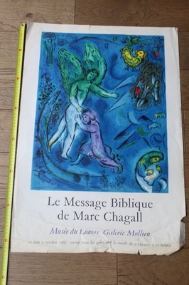 Plakat Die biblische Botschaft Marc Chagall 1967 Louvre Museum Galerie Mollien