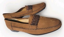 Lorenzo Banfi Walter Newberger for Wilkes Bashford Brown Suede Loafers 12 Mens