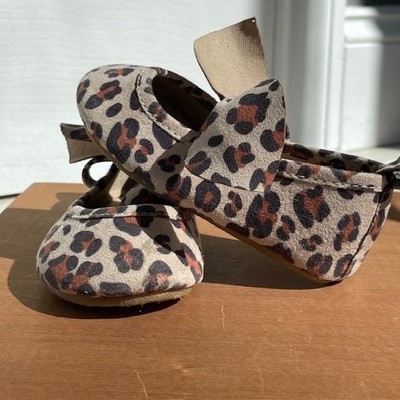 Cotton On Girls Baby Shoes - Leopard Print Mary Jane Style Size 18-24 months