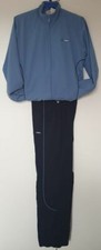 WOMENS ADIDAS BC TRACKSUIT, RETRO, SOFT BLUE TOP, DARK NAVY BOTTOM, UK 8 TO 10