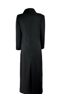 Damenmantel Eleganter langer Mantel Schwarz Gothic Wollmantel