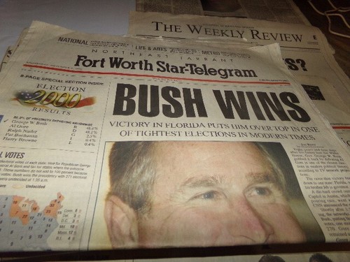 Set 10 Zeitungen Sektion George W. Bush gegen Al Gore Florida Electoral College - Bild 7 von 7