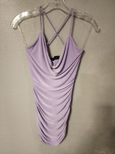 Sabora Spaghetti Strap Lilac Cocktail Evening Party Dress Size Small