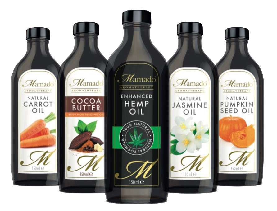 Mamado Aromatherapie natürliche Haar- & Hautpflege Sorte Bio-Öl 150ml