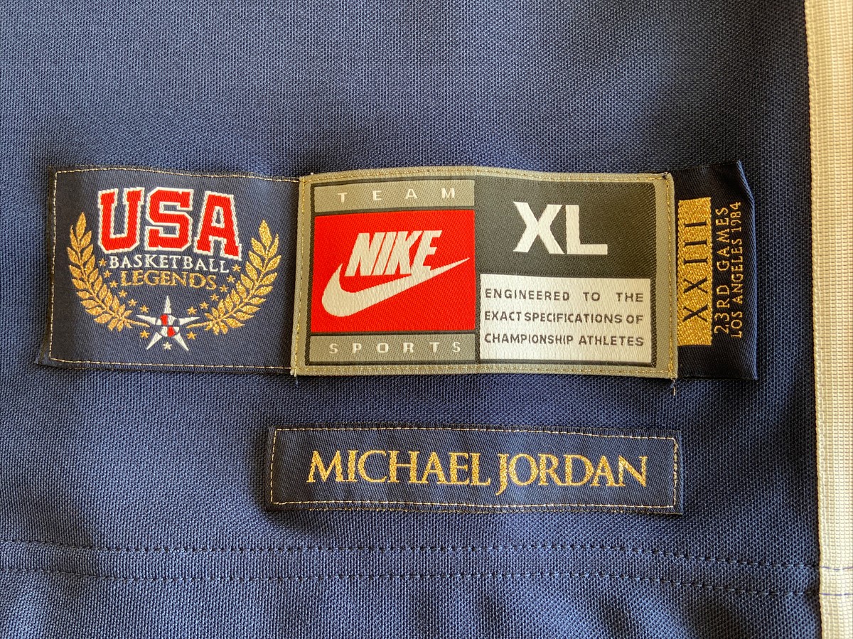 Michael Jordan Nike 1984 Olympic USA Legends #9 Blue Jersey