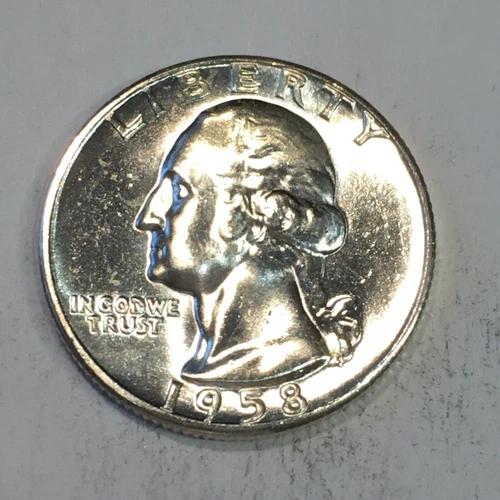 1958 Washington Quarter - Original Uncirculated - High Quality Scans #P728