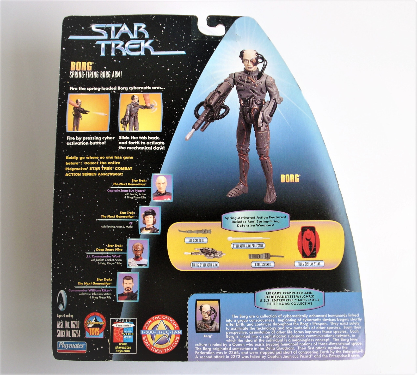 STAR TREK "BORG" Action Figure, Warp Factor Series-1, Playmates Toys C1997