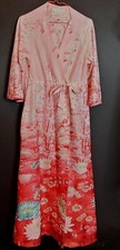 Vintage Caftan Mumu Lounge House Dress Robe Nightgown TV Loungers Polyester Med