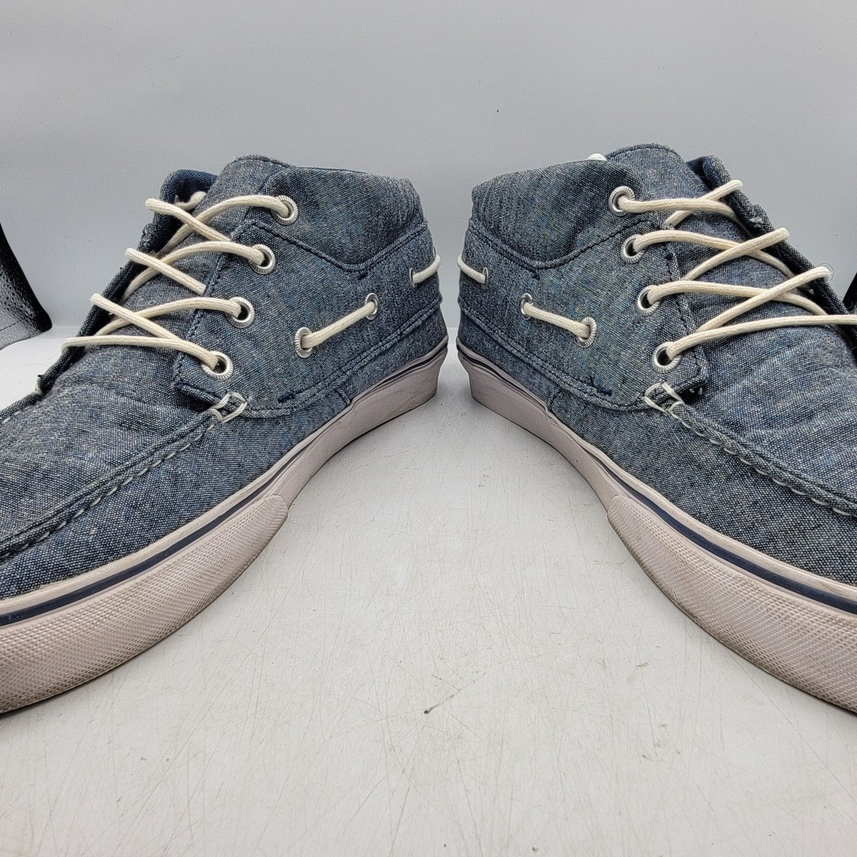 Vans California Mens 12 Blue Denim Boat Shoes Low Top Casual Athletic Low Top Vans California Mens 12 Blue Denim Boat Shoes Low Top Casual  main image 3
