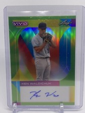 2022 Leaf Vivid Baseball Ken Waldichuk GREEN RC SP Auto 6/15 ATHLETICS (526)