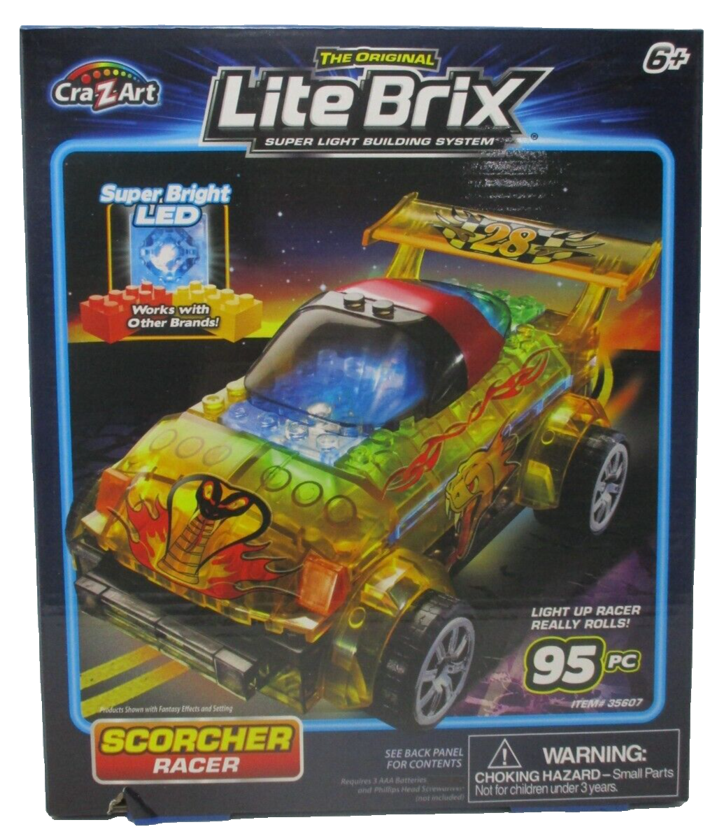 Cra-Z-Art LiteBrix Scorcher Racer 95 Piece Building Set | eBay