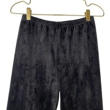 Gold Medal Velvet Leggings Womans M Casual Pants Comfy Soft Lounge Wear Black