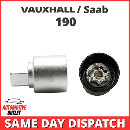 MASTER LOCKING WHEEL SECURITY NUT BOLT REMOVER KEY SOCKET 190L FOR VAUXHALL SAAB - Picture 1 of 5