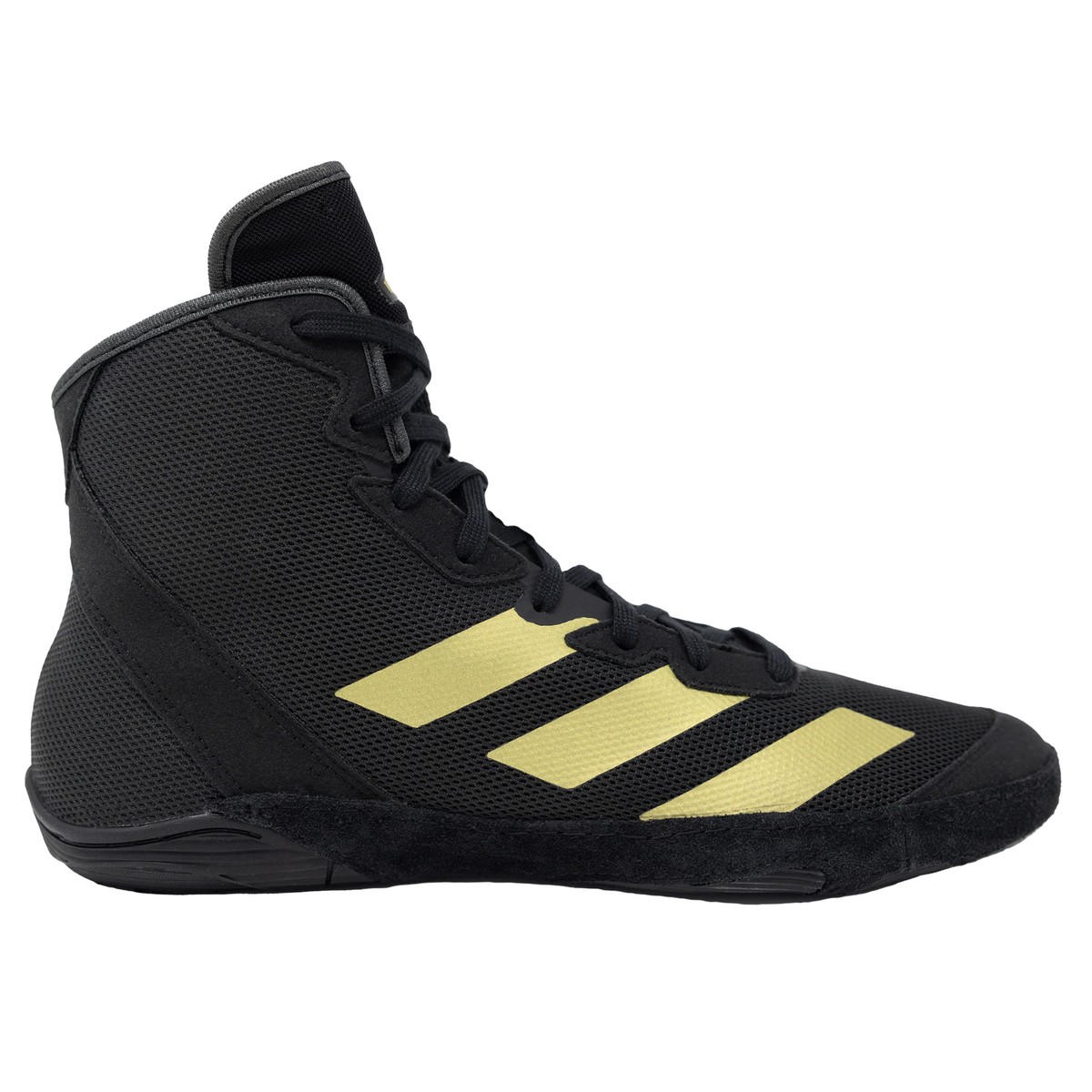 adidas Adizero Mat Wizard 6 Wrestling Shoes Black/Metallic Gold / 10