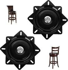 2 Pack 7 Inch Heavy Duty Bar Stool Swivel Replacement for Recliner Chair, Square