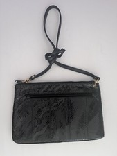 Vintage Amanda Smith Black Snake Skin Purse Clutch Excellent Condition SALE 