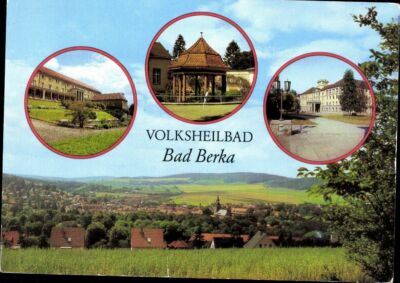 Postcard postcard Volksheilbad Bad Berka Thuringia multi-picture photography used 1989 