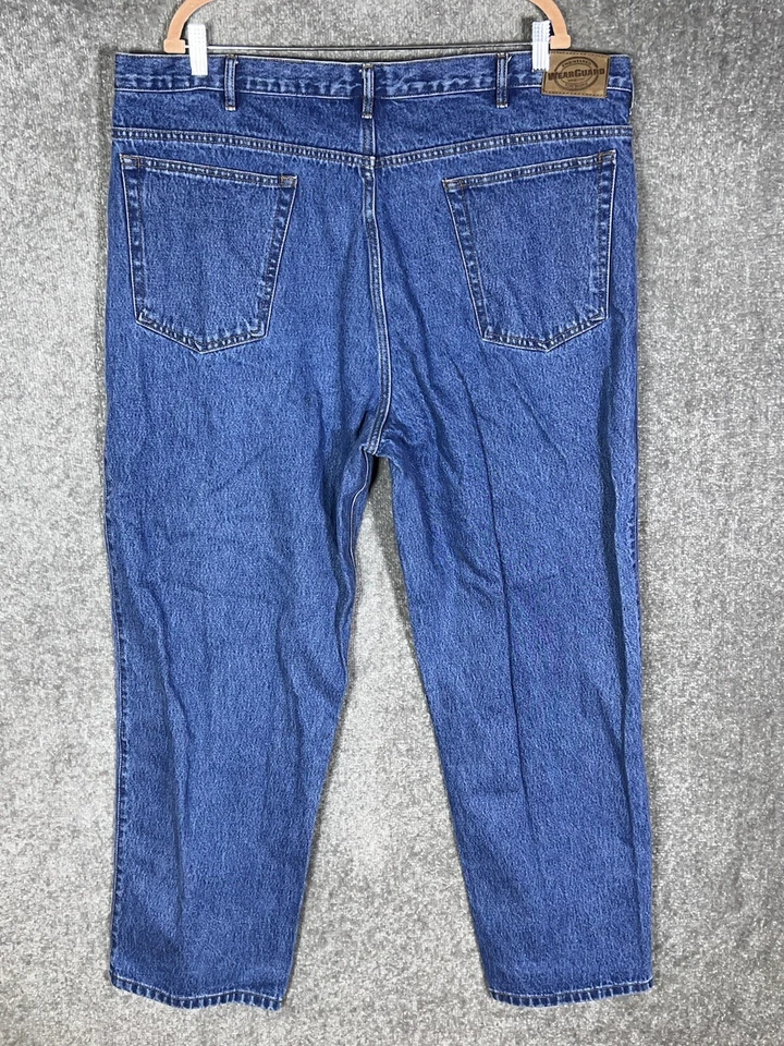 WearGuard Classic Fit Straight Leg Jeans Mens Size 44 X 32 Blue Denim Cotton - Image 2 of 4