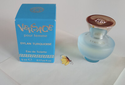 Luxusminiatur VERSACE pour femme Dylan Turquoise EdT, 5 ml NEU