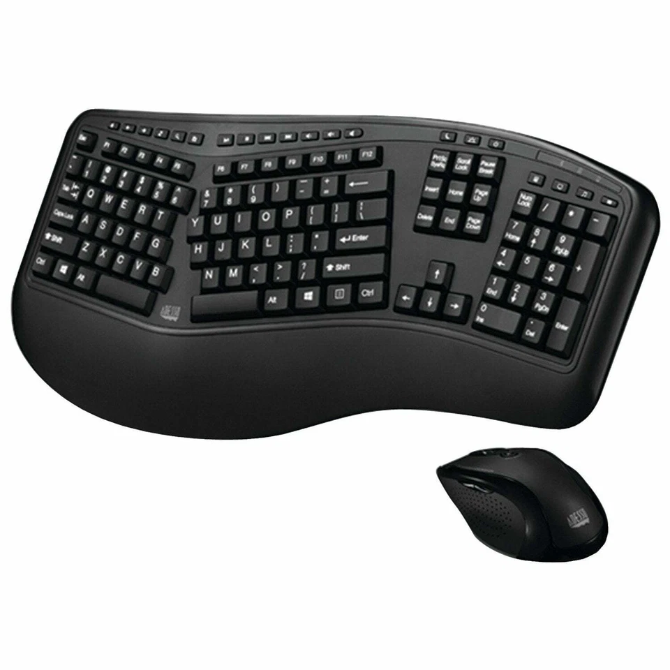 Adesso WKB-1500GB Tru-Form Media 1500 Wireless Ergonomic Keyboard & Laser Mouse - Image 2 of 4