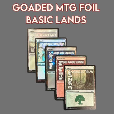 MTG Custom Goaded Basic Lands for MAGIC THE GATHERING