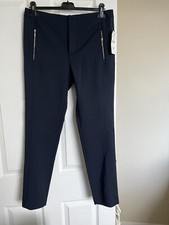 Pantalone Zara blu con zip argento nuovo taglia Large L29''