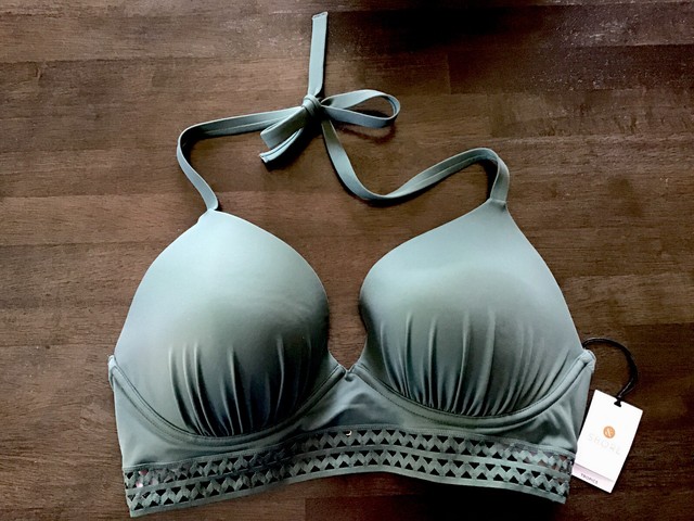 army green bathing suit top