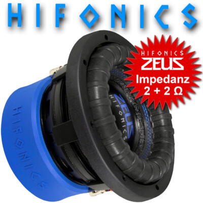 Hifonics ZEUS ZRX-8D2 20cm ( 8'' ) Auto Subwoofer 2 x 2 Ohm 600 1200 W. RMS MAX