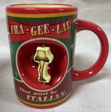 A Christmas Story Leg Lamp Mug 12 oz. Spinner Coffee Tea "Fragile" FRA GEE LAY