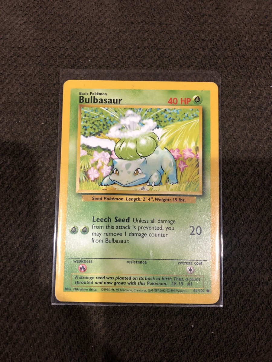 1999 bulbasaur pokemon card Bicycle Pokémon Mini Playing Cards Blue Deck Queen of H – CardFaire [GG] Leech Seed (20) Unless all damage from this attack is prevented Bulbasaur card from 2025 vs