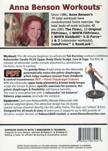 FITNESS FAVORITES G FORCE V2 REBOUNDING DVD CAROL MILLER ÜBUNG TRAINING NEU - Bild 2 von 2