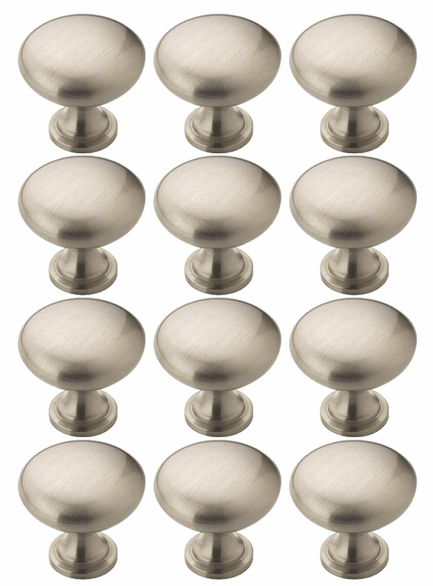 15pk Cabinet Knob Kitchen Furniture Handle Cupboard Door Pull Satin Nickel