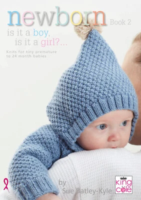 King Cole Newborn Baby Book 2 Knitting Pattern Book by Sue Batley-Kyle