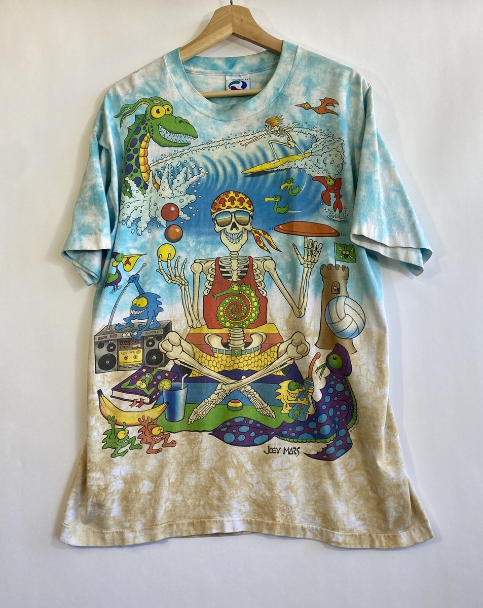 トップス 90s LIQUID BLUE ALL OVER PRINT JOEYMARS Vintage Joey Mars all over print tee 90s 1992 liquid blue