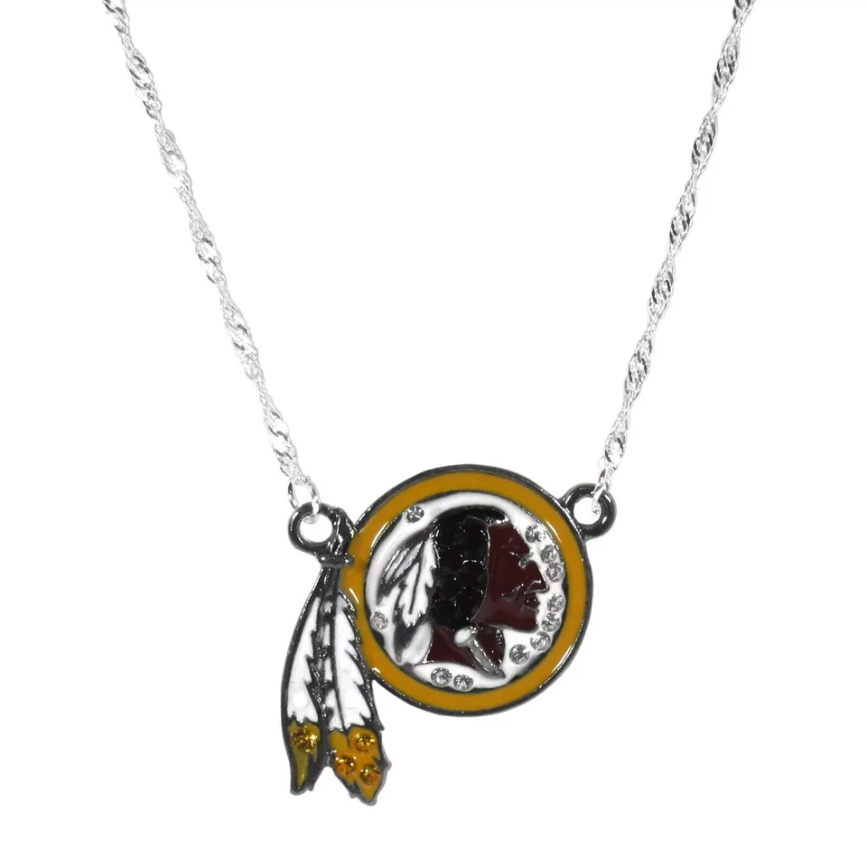 Conjunto de anel e colar elástico de cristal Washington Redskins - Futebol NFL - Imagem 4 de 4