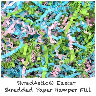 ShredAstic® Shredded Paper Mix White Pale Pink Crinkle Cut