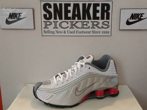 Nike Shox R4 - BV1111 100 - White / Metallic Silver - Mens 3.5 / Womens 5 |  eBay