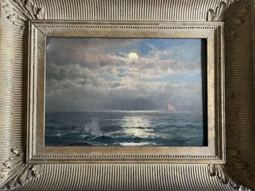 American 19th Century Oil Painting of Sea Shore by Maurits Frederik H. De Haas