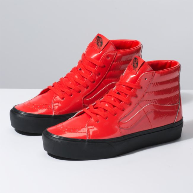 Vans x Bowie SK8-HI Platform 2.0 Ziggy Stardust Red Patent 