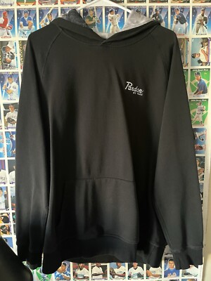 Barstool Sports Pardon My Take Men s L Hoodie Sweatshirt Black Big Cat Pmt Pft