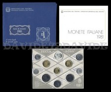 REPUBBLICA ITALIANA  SERIE DIVISIONALE UFFICIALE ITALIA LIRE MONETE 1981 - FDC