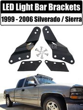 LED Light Bar Mounting Brackets 52" Curved Light Bar for 99-06 Silverado/Sierra