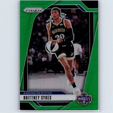 2024 Panini WNBA Prizm Brittney Sykes #80 Green Prizm Washington Mystics
