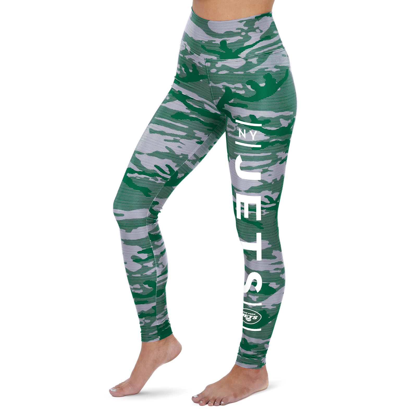 Женские леггинсы Zubaz NFL New York Jets Marled Camo Lines с камуфляжными линиями